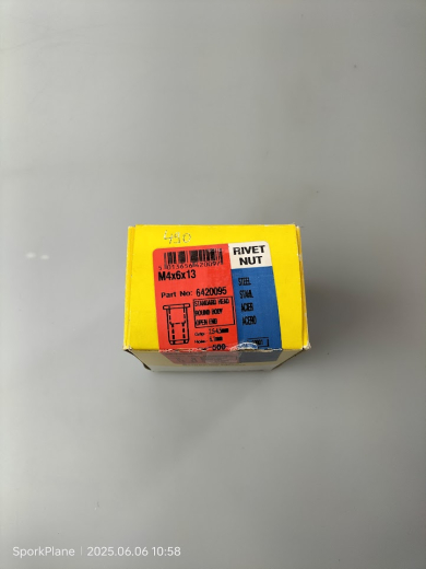 490 St. Blindnietmutter Stahl, M 4, Nietschaft 6 x 13,0 mm
