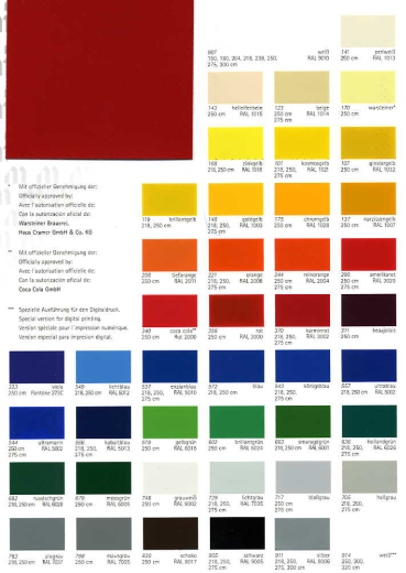 POLYMAR B1 8509 119 brillantgelb, Breite 250cm, lfm-Preis